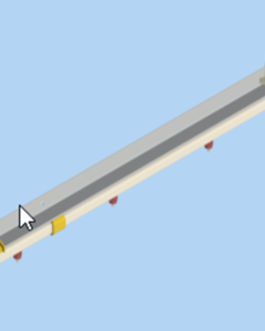 Drnkr 10' 8@15" 360deg 4095-01 red 22mm l/cups w/alum&5dbl h